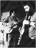 picture of Derek Bailey and Evan Parker 
					from 1980 tour